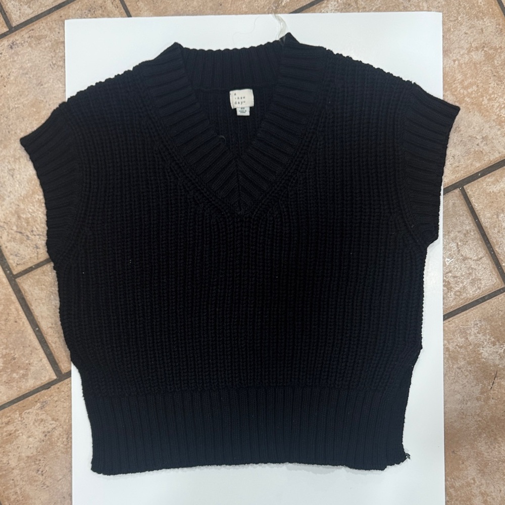 a new day Charcoal Knit Top